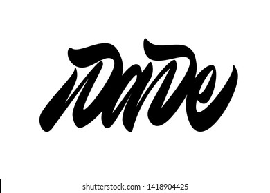 Wave. Hand drawn vector lettering  design. Can use for print greeting cards, totes, posters and tshirts
