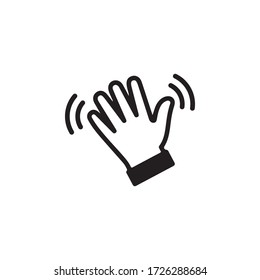 Wave Hand, Gestures Of Human Hand Icon In Trendy  Design Vector Eps 10