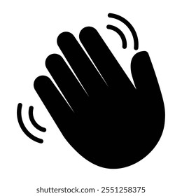 Wave hand icon. Waving hand icons set, greeting, paying attention.