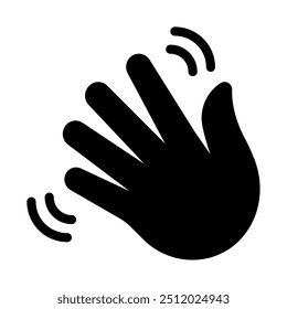 Wave hand icon for web, app, infographic, etc