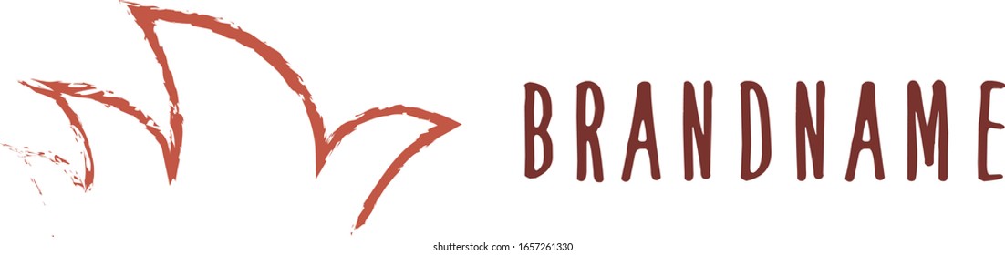 A Wave Handdrawn Logo Vector Illustration