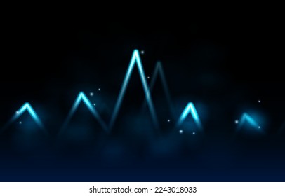 Wave Heart Beat Neon Lights Smoke Mist Technology Background