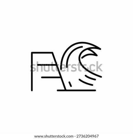 wave hit icon sign vector