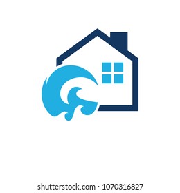 Wave House Logo Icon Design