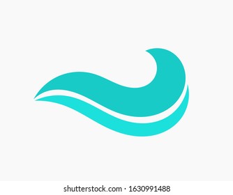 Wave icon design element. Vector illustration.