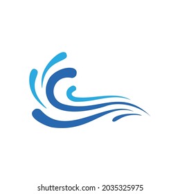 Wave icon design illustration template