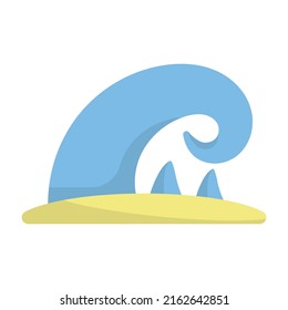 Wave icon design template vector illustration