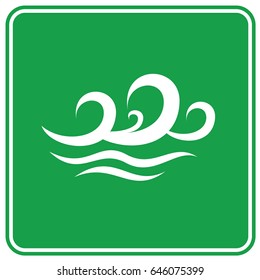 Wave icon design,clean vector