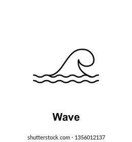 Wave icon. Element of summer holiday icon. Thin line icon for website design and development, app development. Premium icon