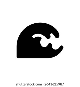 Wave icon featuring curved flowing lines
