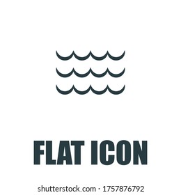 Icono de onda. Símbolo de signo vector aislado de ilustración plana