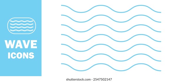Wave icon. flat and simple see wave vector. vector illustration.