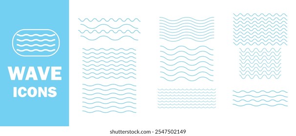 Wave icon. flat and simple see wave vector. vector illustration.