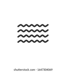 Wave Icon Flat Vector Illustration