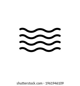 Icono de onda ilustración vectorial plana