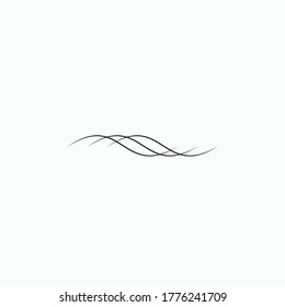 Wave Icon. Flowing Logotype. Flow Pattern Symbol - Vector