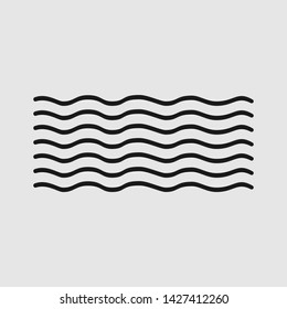 Wave icon. Graphic template. Vector illustration