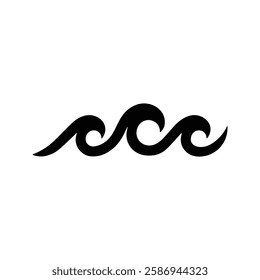 Wave Icon. Illustration of ocean waves. Rolling Waves.