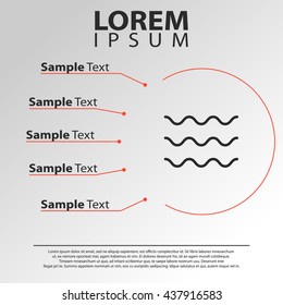 wave icon. wave infographics template