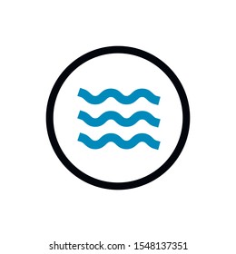 Wave icon isolated on white background. Vector illustration.