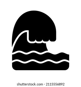 Wave icon isolated on white background