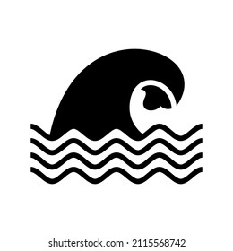 Icono de onda aislado en fondo blanco
