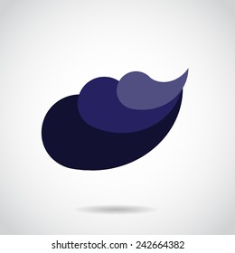 Wave icon isolated on white background. Vector illustration.