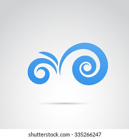 Wave icon isolated on white background. Vector art.