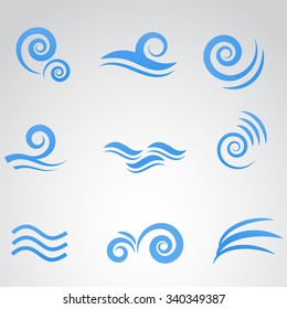 Wave icon isolated on white background. Vector art.