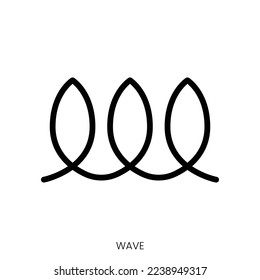 wave icon. Line Art Style Design Isolated On White Background