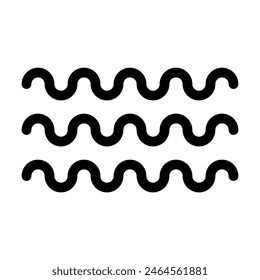 wave icon in line style. Vector illustration