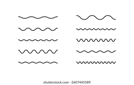 Wave icon. Wave line. Wave. Wavy lines. Water pattern in waves line view