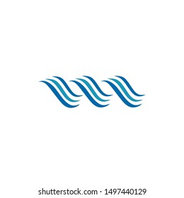 Wave icon logo design inspiration vector illustration template