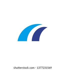 Wave icon logo design vector template