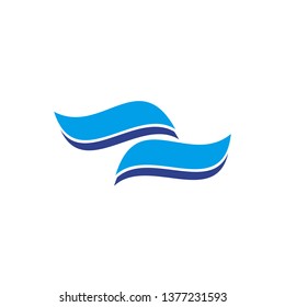 Wave icon logo design vector template