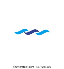 Wave icon logo design vector template