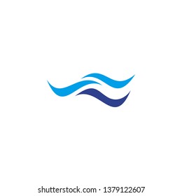 Wave icon logo design vector template