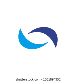 Wave icon logo design vector template