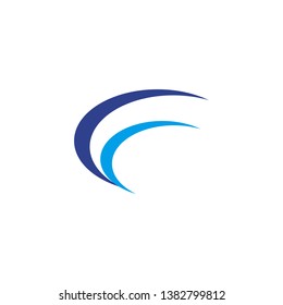 Wave icon logo design vector template
