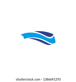 Wave icon logo design vector template