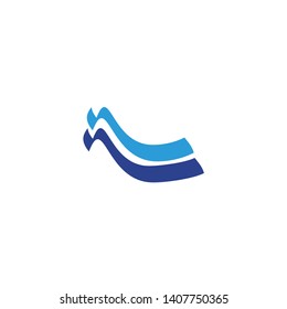 Wave icon logo design vector template