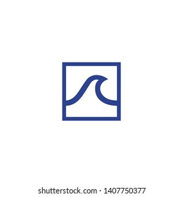 Wave icon logo design vector template