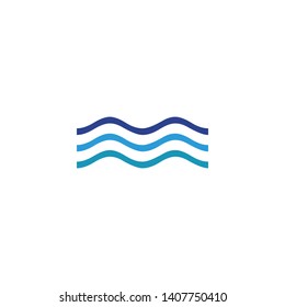 Wave icon logo design vector template