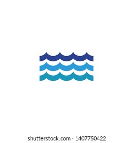 Wave icon logo design vector template