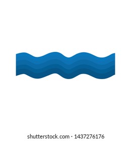 Wave icon logo design vector template