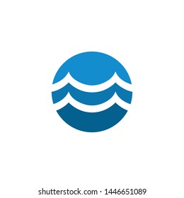 Wave icon logo design vector template
