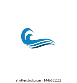 Wave icon logo design vector template