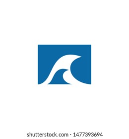 Wave icon logo design vector template