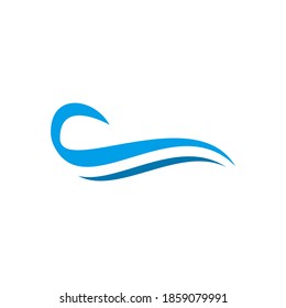 Wave icon logo design vector  template