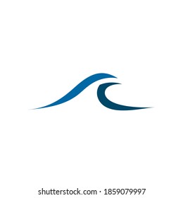 Wave icon logo design vector  template